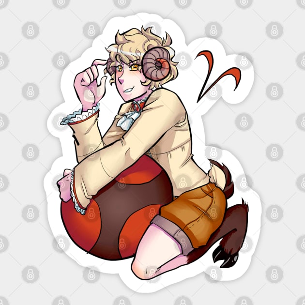 Aries Zodiac Sign Sticker by shikicraig